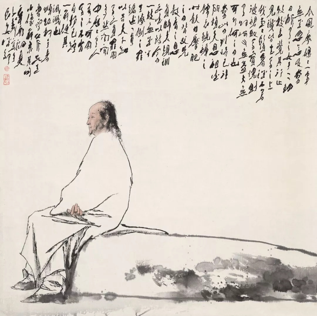 王子武  曹雪芹像  99×100cm  1981年  中国画