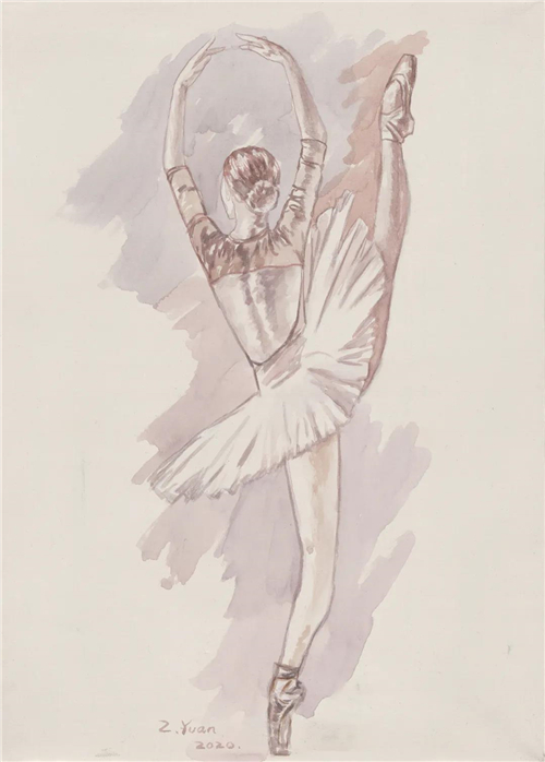 张苑 芭蕾印象之一 70cm×50cm