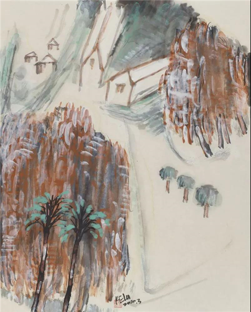 王东声 山乡记忆一 43cm×34cm