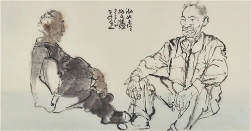 李晓柱 大别山写生之一 33cm×67cm
