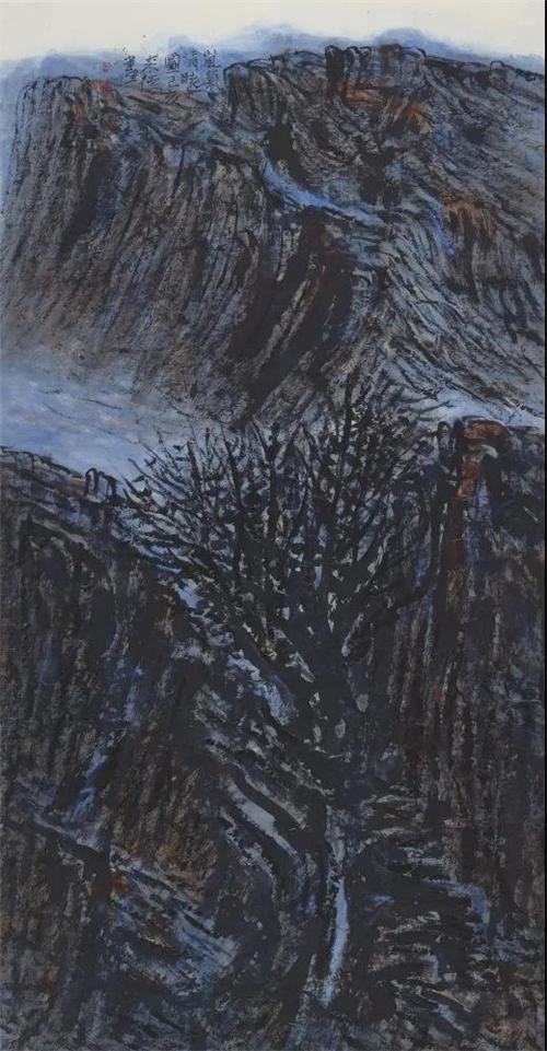 曾来德 岚气清晓图 136cm×68cm