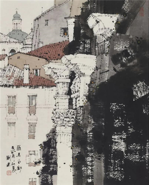 刘建 老城人家·罗马 60cm×48cm