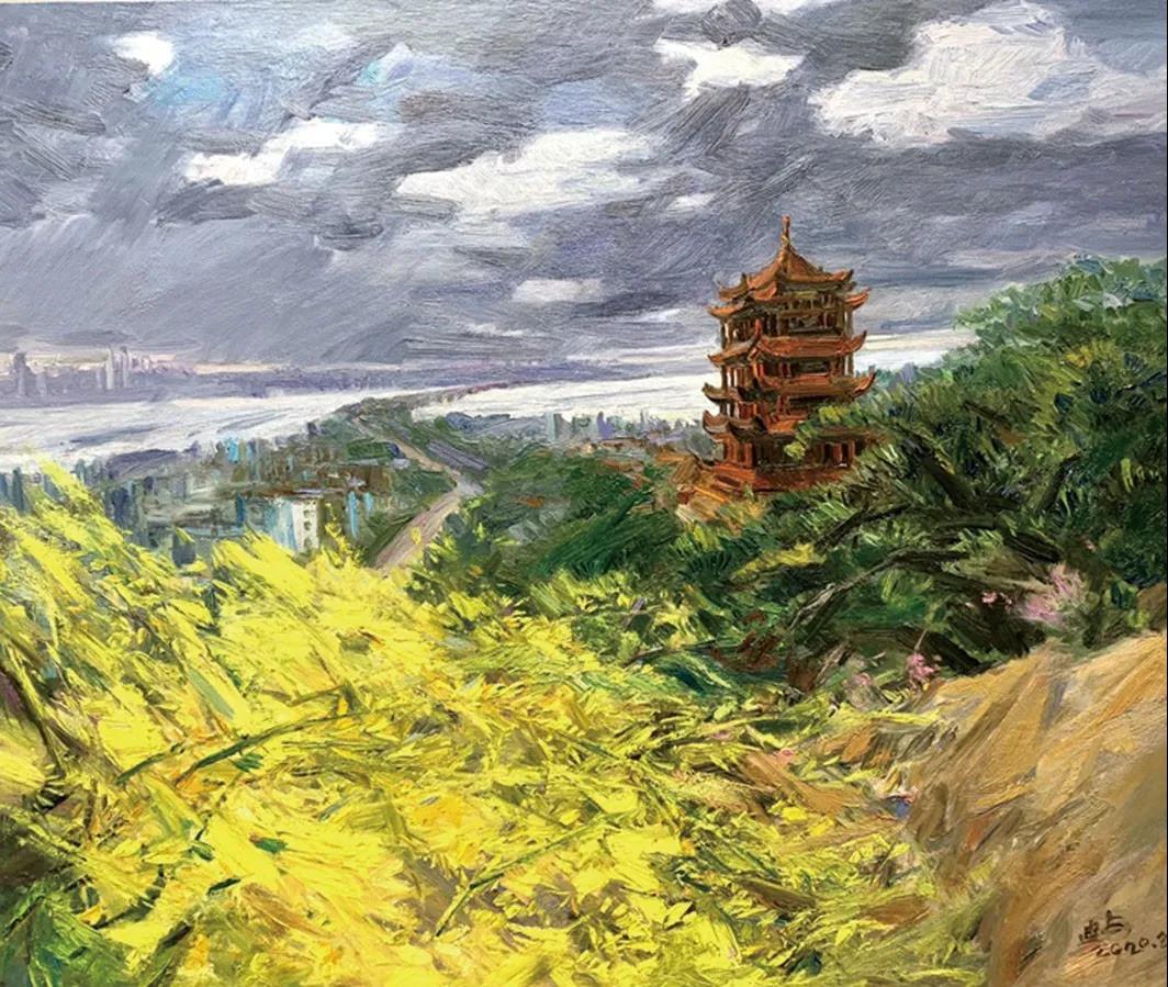 范迪安 挺立风云 油画