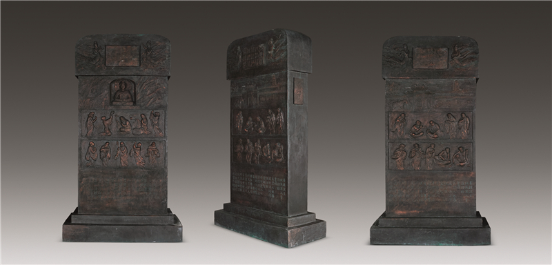 邢永川 天竺僧人洛阳译经弘佛造像碑 雕塑（小稿） 61cm×25cm×102cm