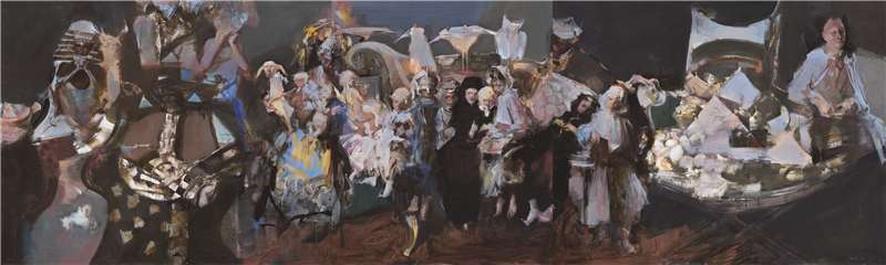 俞晓夫 法老的椅子 油画 120cm×400cm