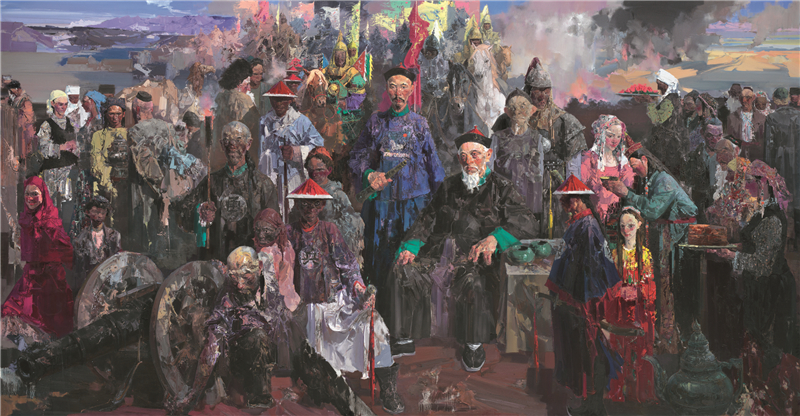 张延昭 左宗棠收复新疆 油画 260cm×495cm