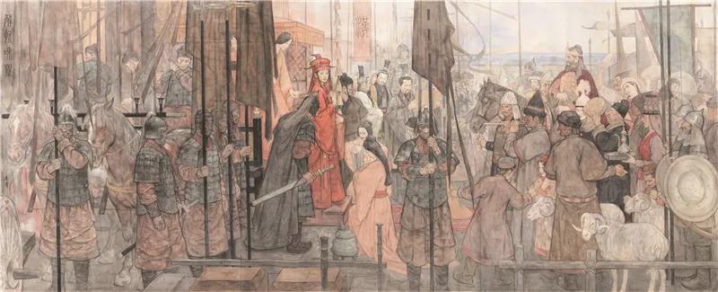 卢志强 解忧和亲 国画 261cm×631cm