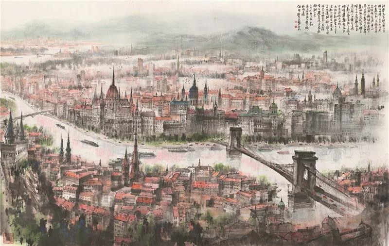 江明贤 布达佩斯 国画 192cm×307cm