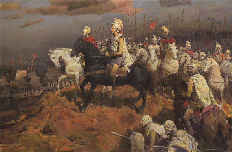 郭北平 亚历山大东征 油画 190cm×290cm