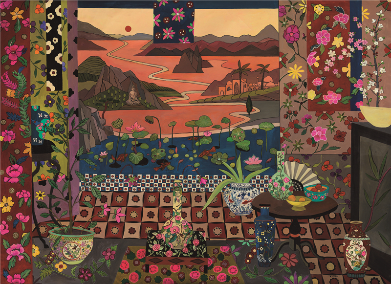 娜塔莉·米艾乐（法国） 丝绸之路 油画 250cm×360cm
