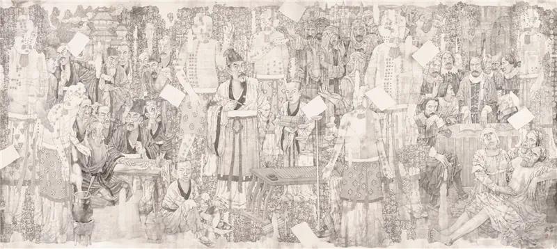 尚可 王熙弘传中医 国画 268cm×600cm