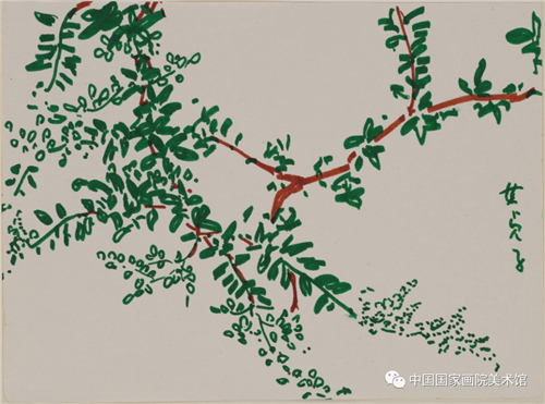 《女贞子》 1980年 纸本 水彩笔 21cmx15cm 2012年入藏