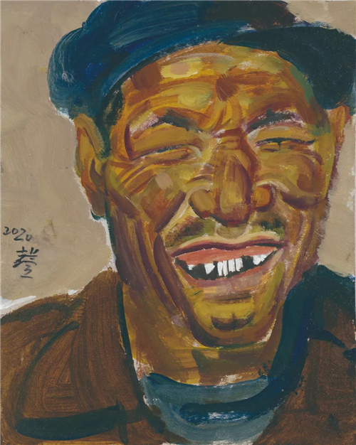 李孝萱 黄河主题写生之一 油彩 29cm×23cm 2020年