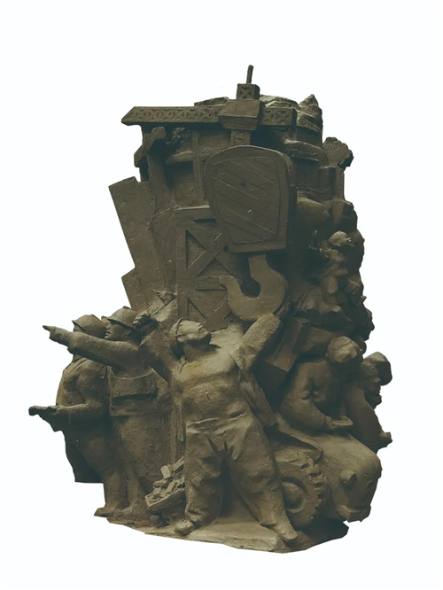 张哲宇 滩区安居梦 高90cm×宽60cm×长60  泥塑 2020年