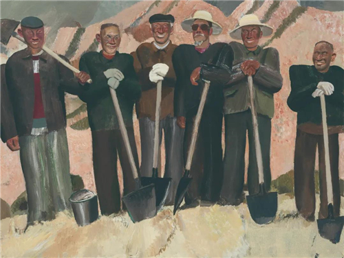 赵培智 八步沙治沙人 布面油画 150cm×230cm 2020年