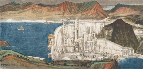 郭子良 黄河源组画 纸本设色  90cm×120cm 2020年