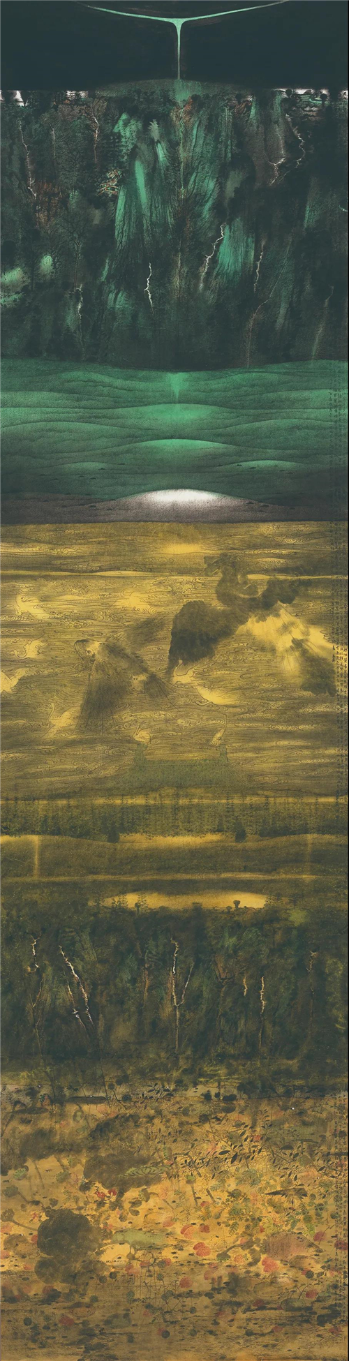 卢禹舜 黄河安澜 天下大穰  470cm×123cm 2020年