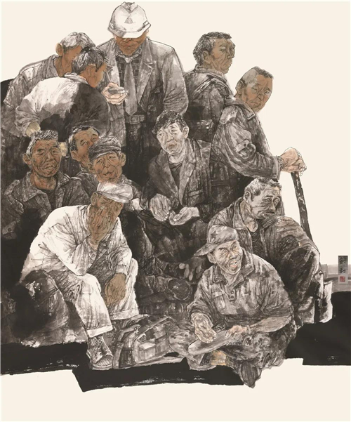 郭剑利 乌兰察布的桥头工  2019年