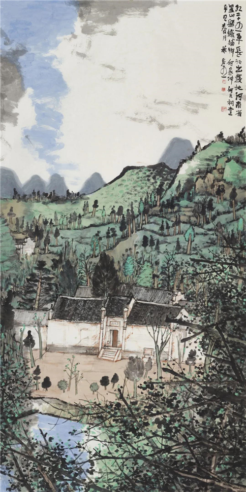林容生 何氏祠 245×124cm