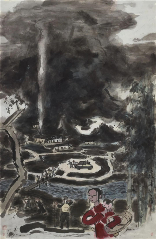 张立柱 深山有情 188×123cm