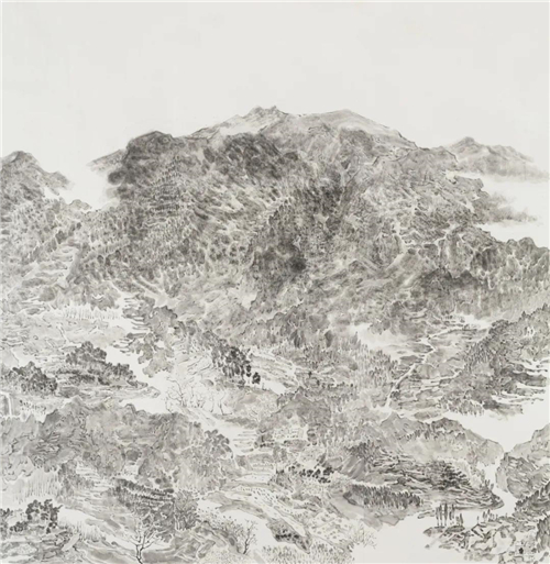 王跃奎 巍巍大别山 205×205cm