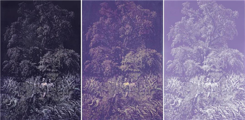 罗贵荣 从这里出发 136×91cm×3