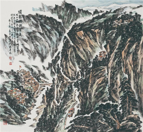 舒建新 独龙族乡巨变 90cm×97cm 中国画 2020年
