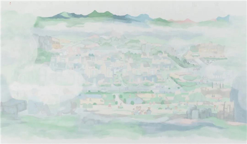 田黎明 家园 97cm×170cm 中国画 2020年