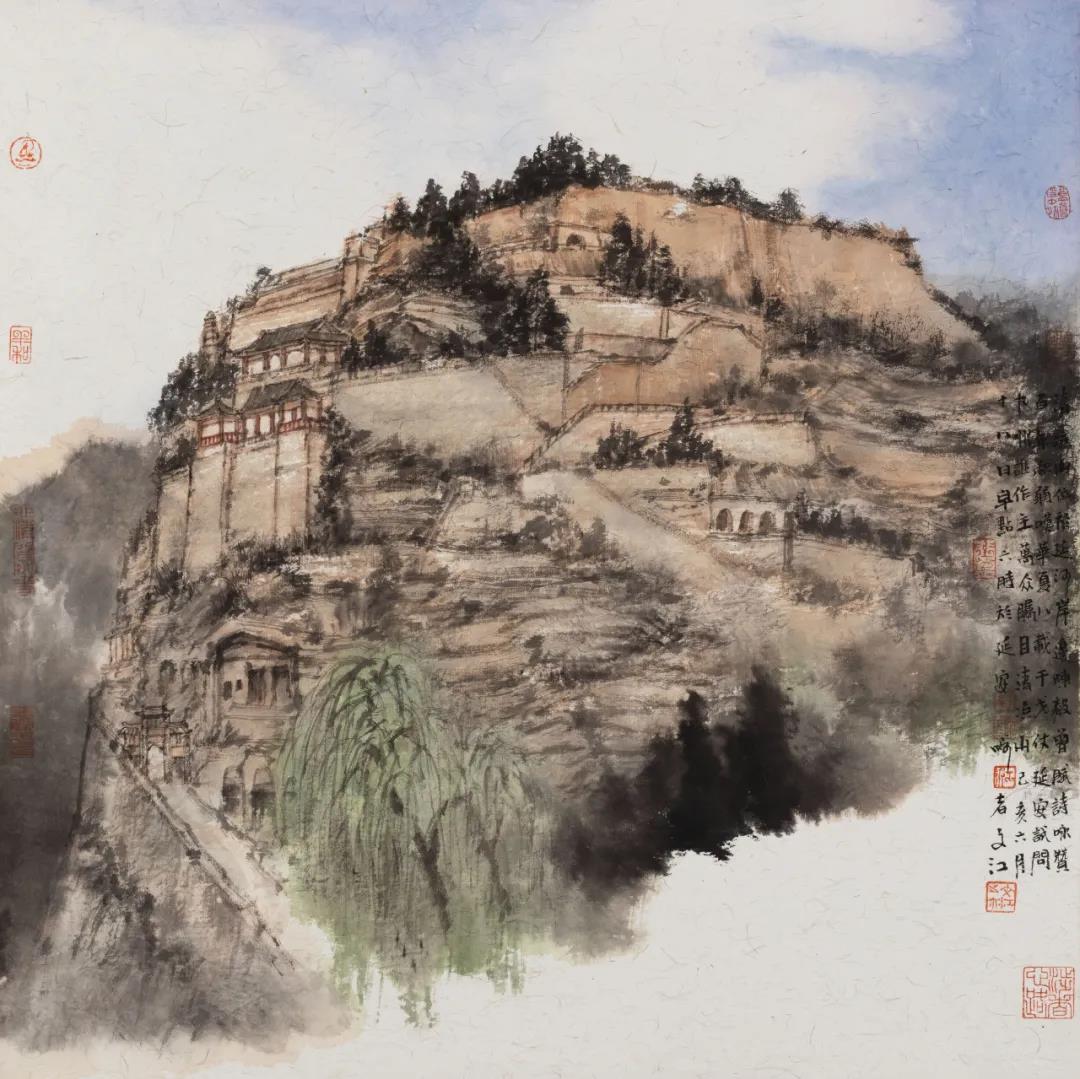 于文江《延安写生》50cm×50cm