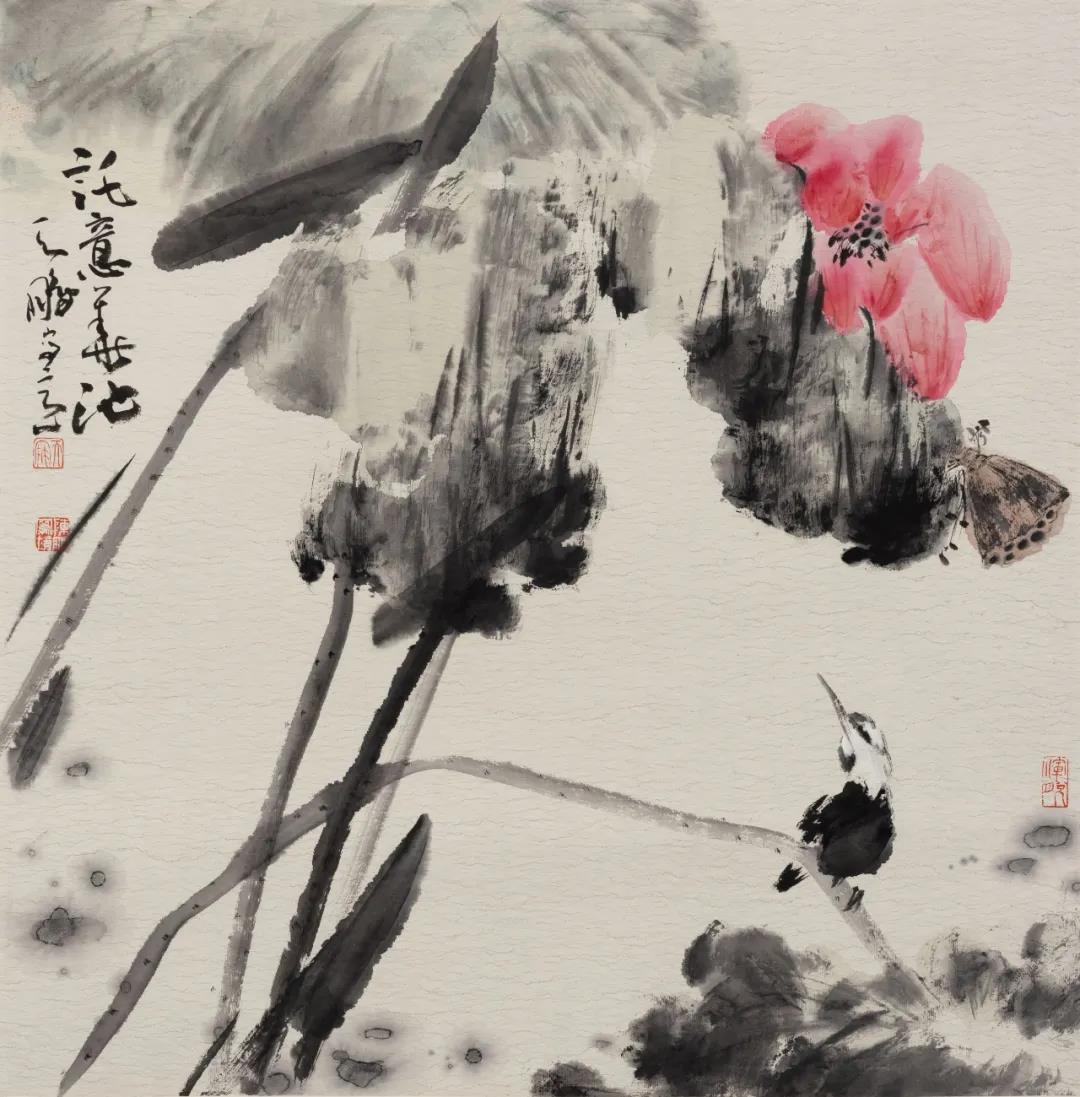 陈鹏《托意华池》68cm×68cm