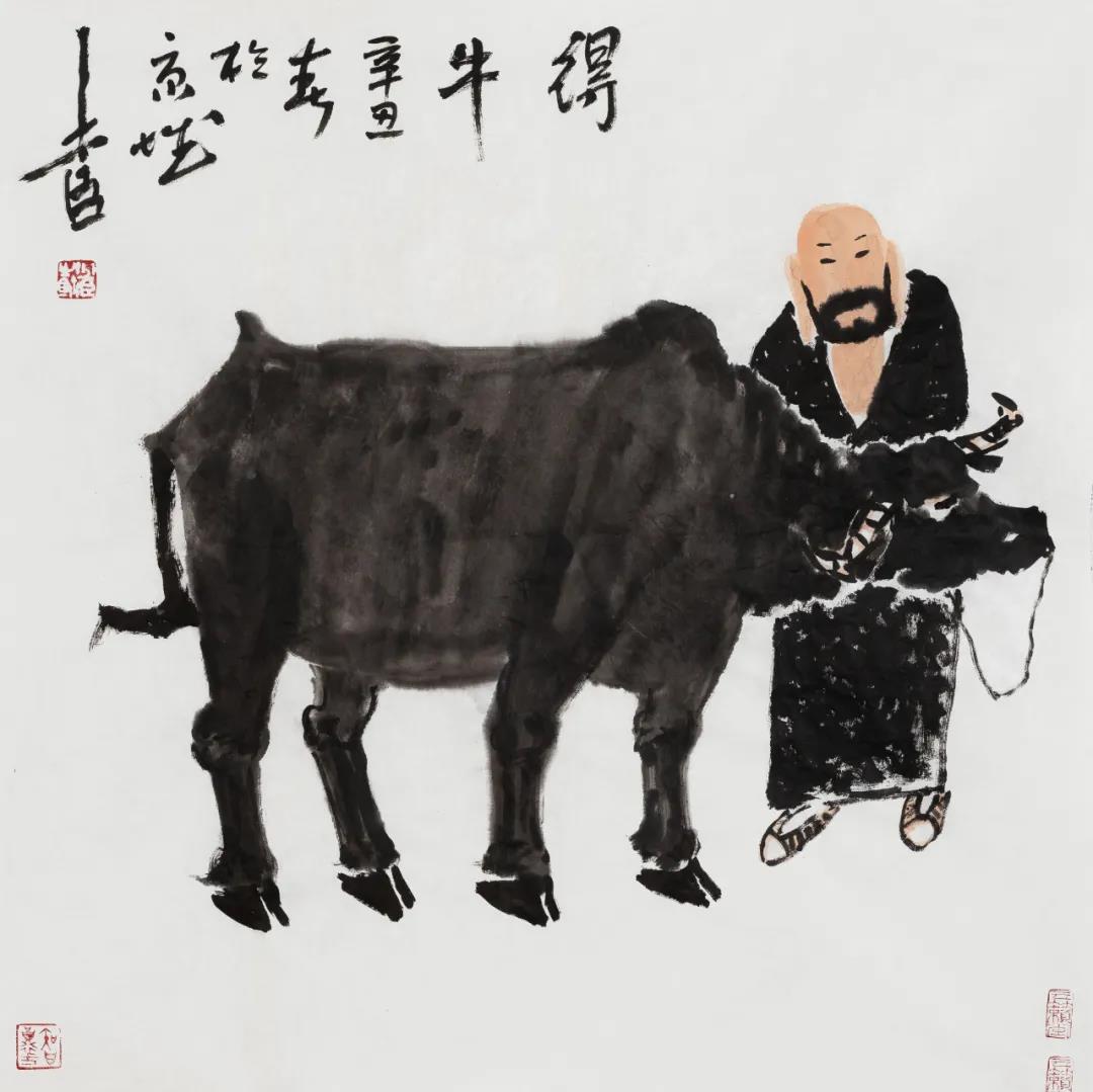 邢少臣《得牛》68cm×68cm