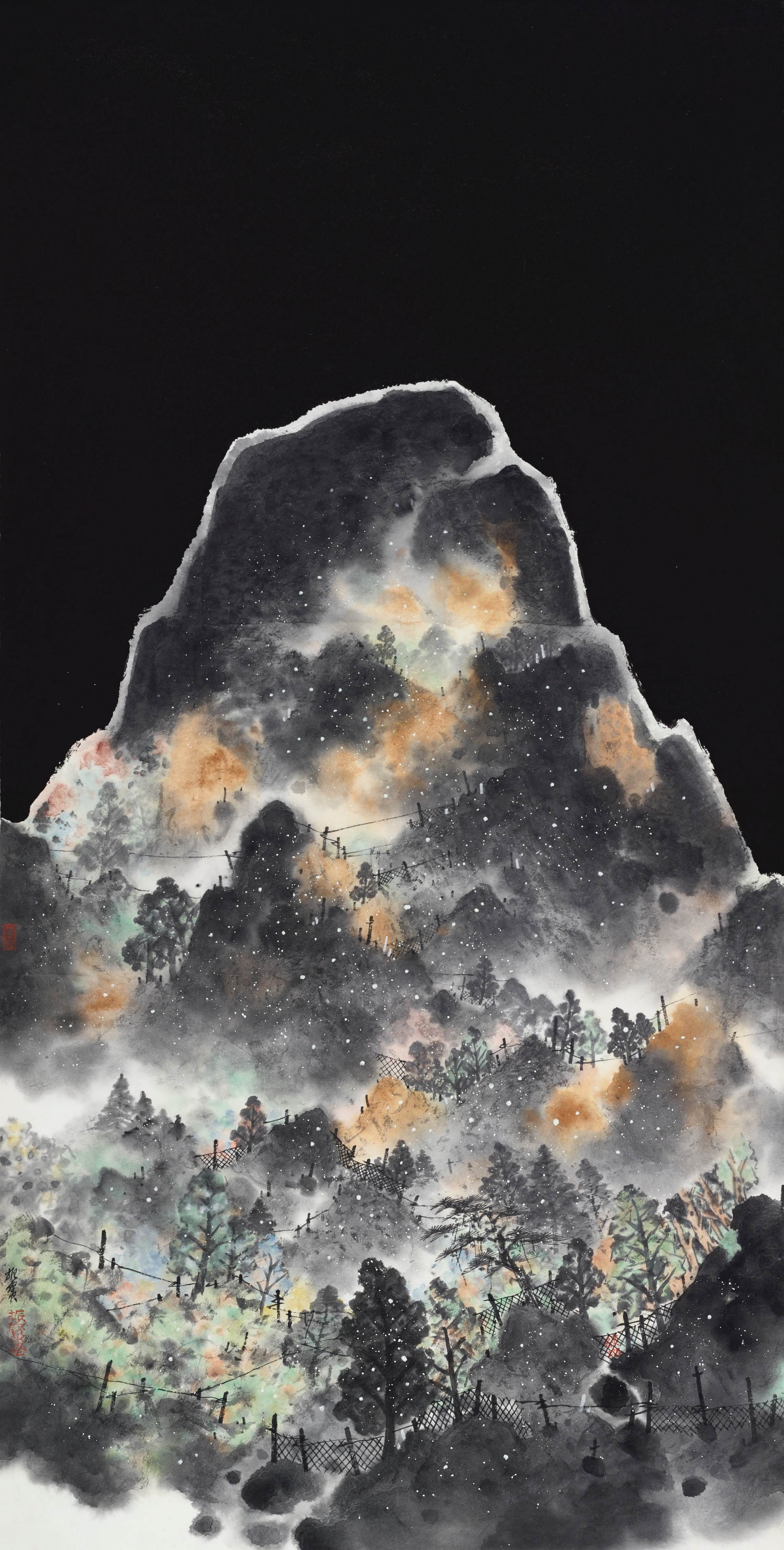 54.付振宝  绿地之上  134cm×67.7cm  2024年  54. Fu Zhenbao  Above the Green Land  134cm×67.7cm  2024