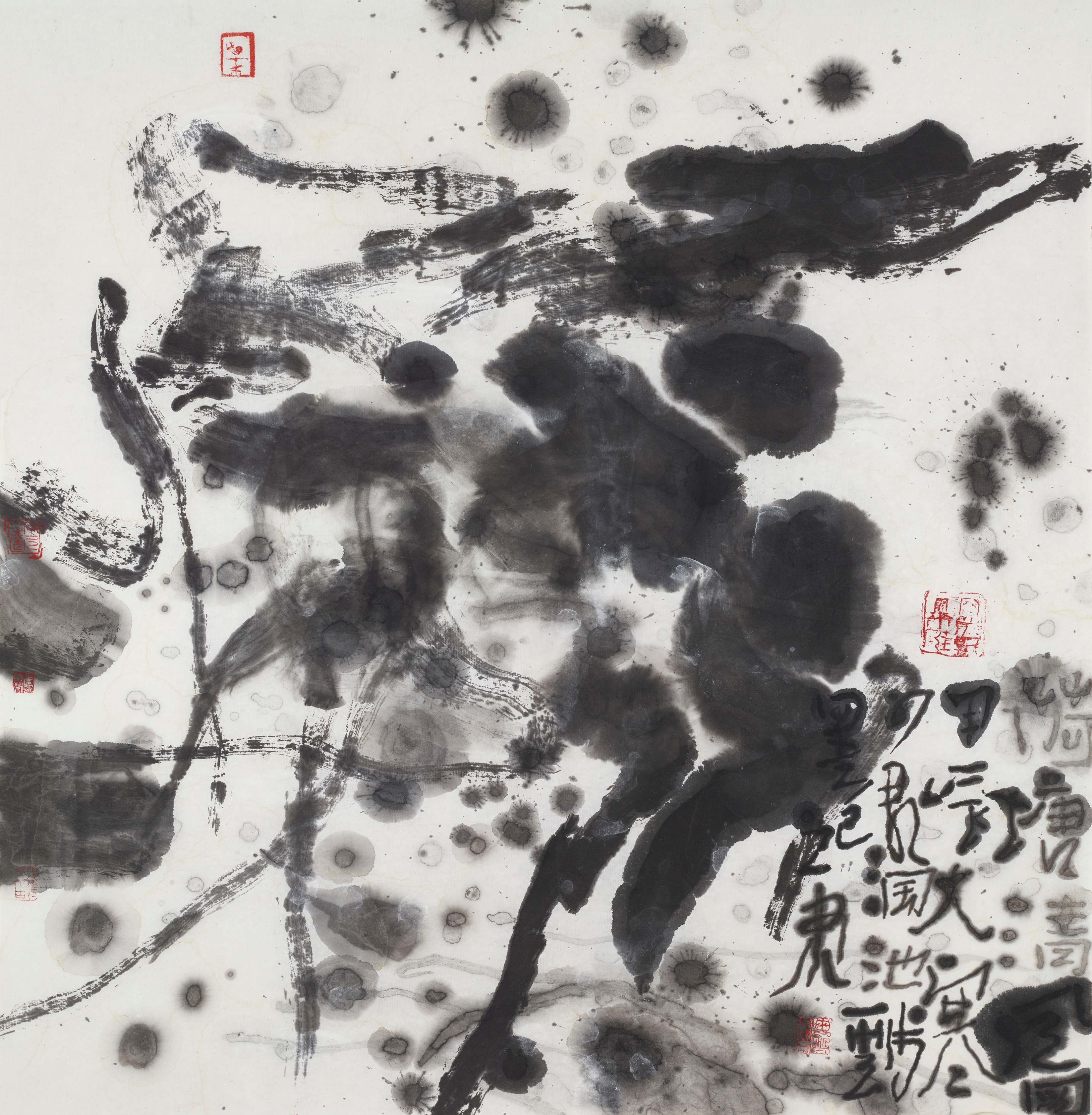 21.申少君  荷塘清风图  70.3cm×68.5cm  2024年  21. Shen Shaojun  Breezes over the Lotus Pond  70.3cm×68.5cm  2024 