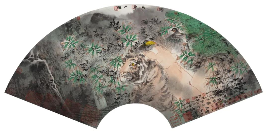 卢禹舜《扇面小品》24cmx58cm