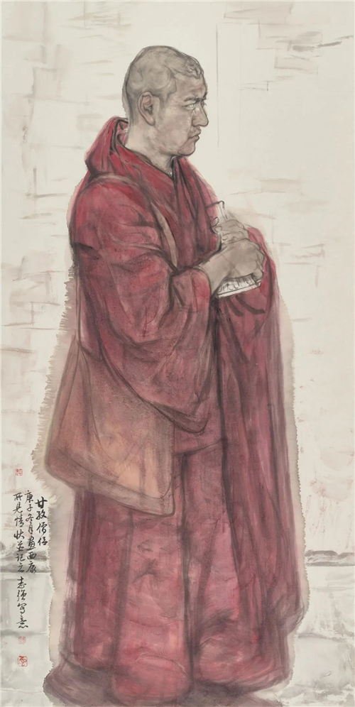 卢志强 甘孜僧侣 137cm×68cm