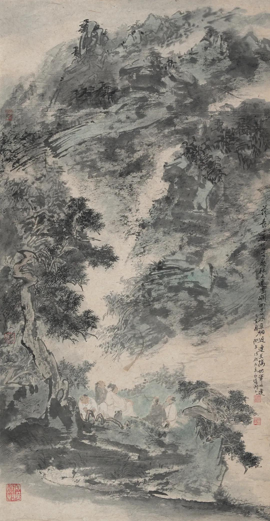 茫茫青山连碧空 142×75cm 2019年