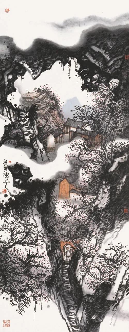 费洼山庄-春 180×70cm 2010年