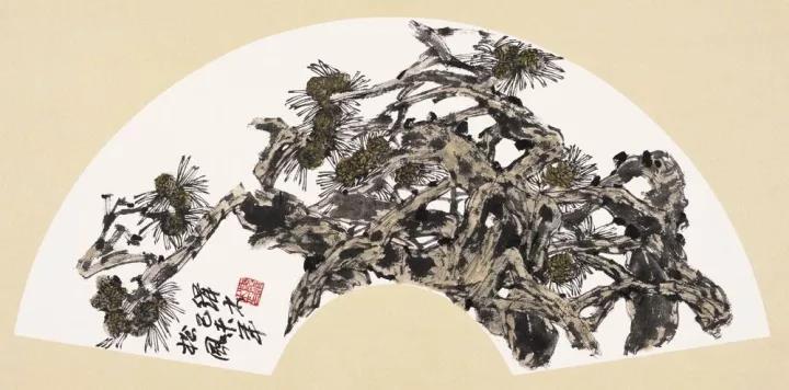 松风 扇面 2015年