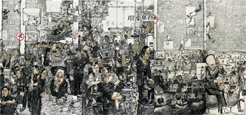 股票！股票！278×125cm×5 1999年