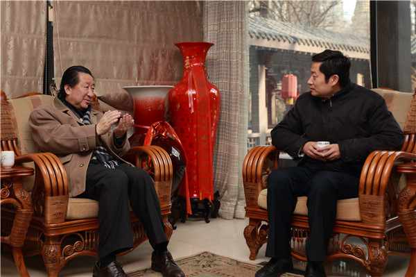 中国国家画院院长杨晓阳与上海市浦东新区副区长诸迪