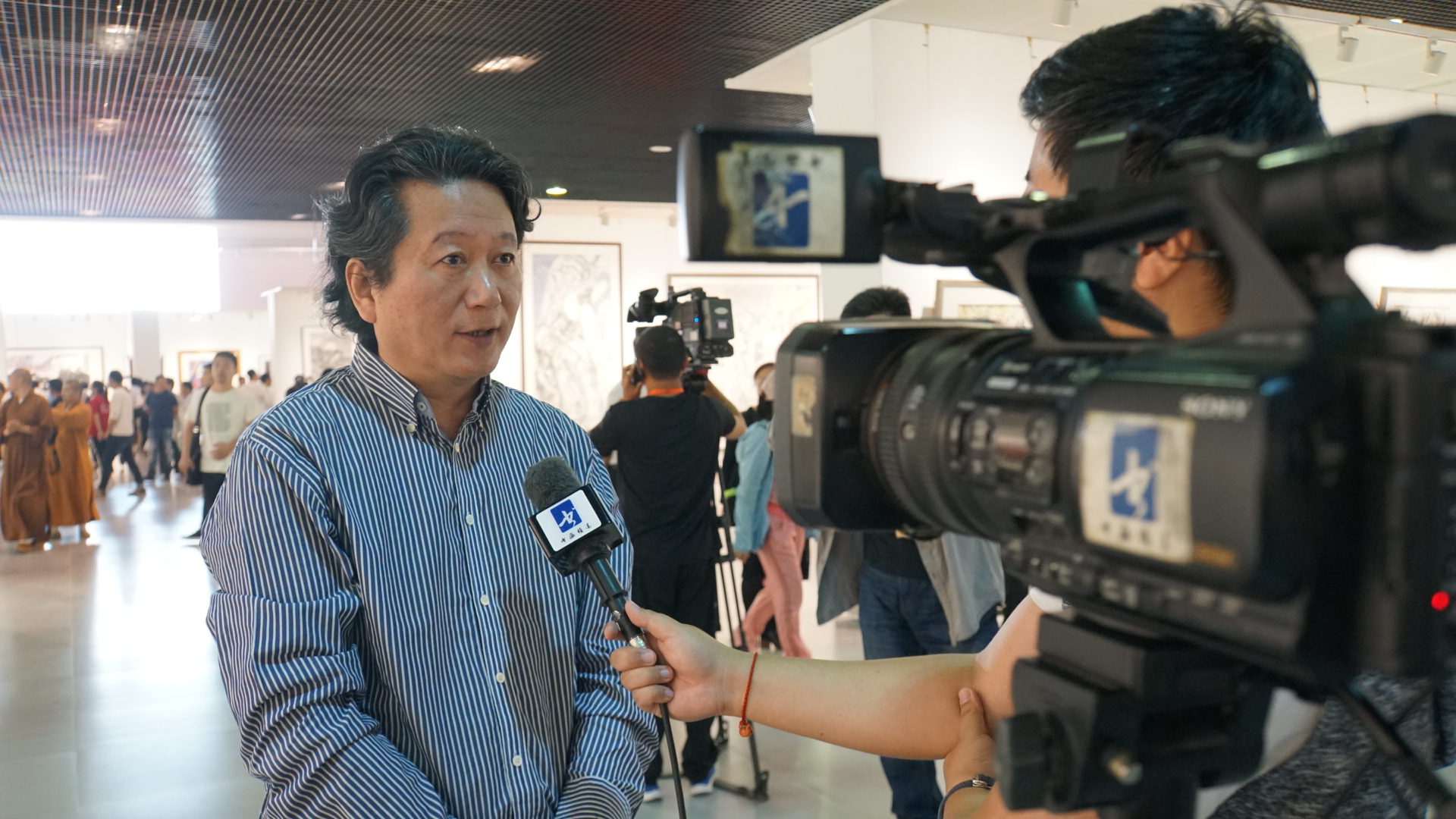 中国国家画院副院长张江舟接受采访